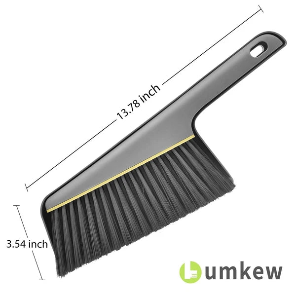 Small Broom and Dustpan Set Hand Mini Dust-Pan and Brush Handheld Gray