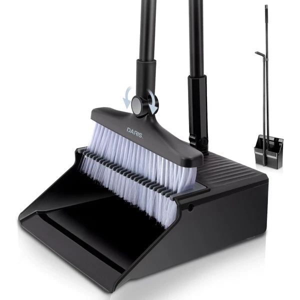 broom and dustpan set upgrade 50 long handle broom with stand up dustpan com