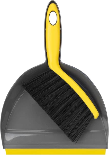 Dustpan and Broom Set Small,Mini Handheld Dust pan with Cleaning Brush