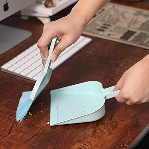 XXXFLOWER Broom and Dustpan Set for Home, Broom with Dustpan Cleaning Teeth