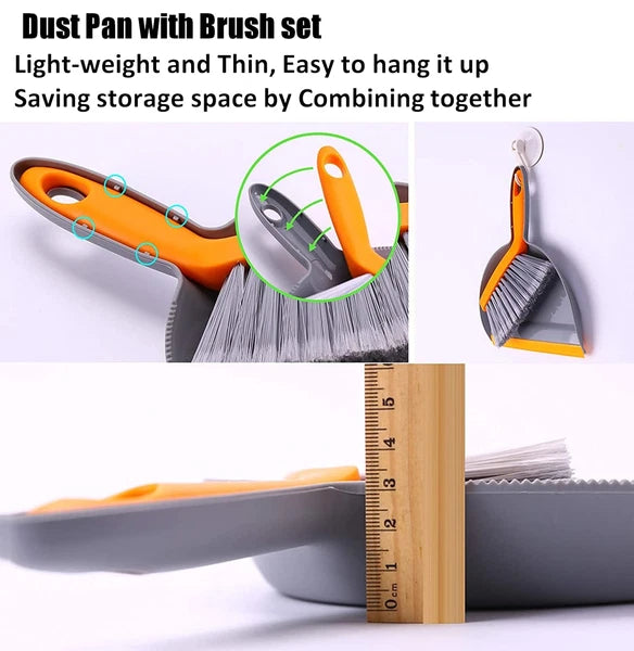 Mini Broom and Dustpan Set - Small Broom and Dustpan Set for Home Camping Bro...
