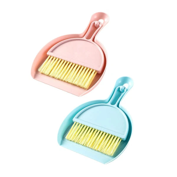 Mini Dustpan Brush Set Compact Multifunctional Table Cleaner Small Broom Dust