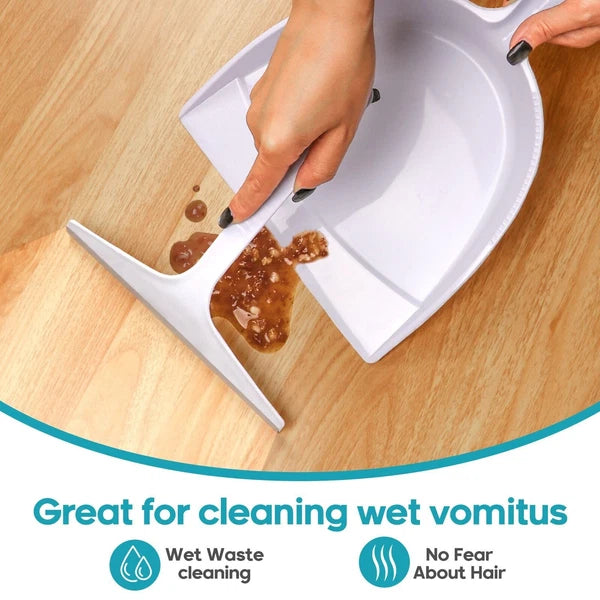 Dustpan and Brush Set for pet, Handheld Broom and Dustpan Set for Cleaning Ca...