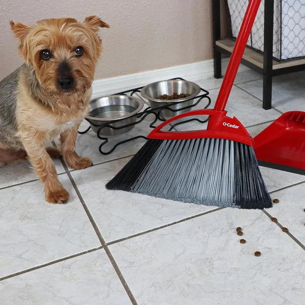 Pet Pro Broom with Step-On Dustpan | Remove 99% with One Sweep | Dustpan Removes
