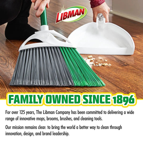 Precision Angle Broom with Dustpan Combo Set for Sweeping Indoor and Outdoor ...