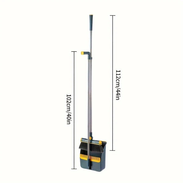 Broom Dustpan Set, Thickened Rotatable Foldable Stainless Steel Rod Strong