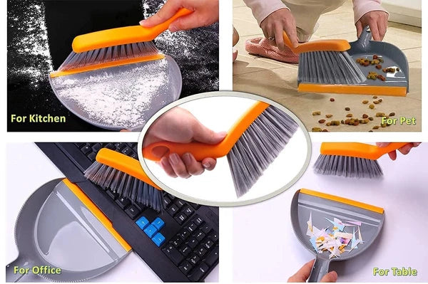 Mini Broom and Dustpan Set - Small Broom and Dustpan Set for Home Camping Bro...