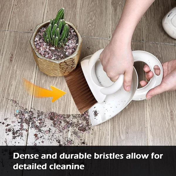 Mini Dustpan Hand Broom Brush: Small and Set, Dust White