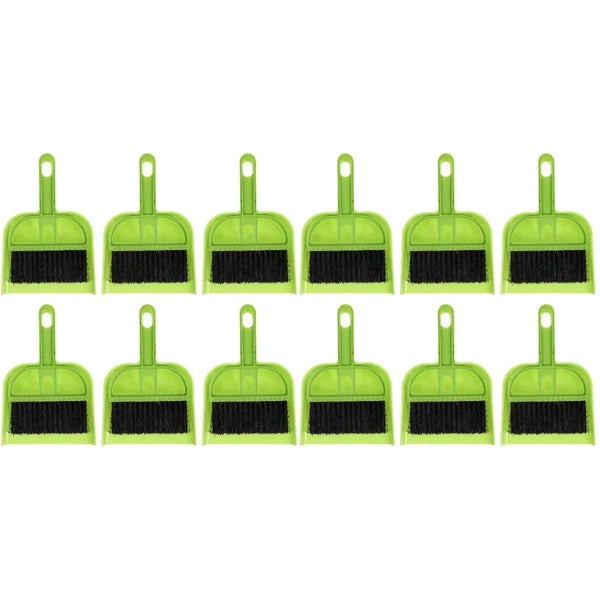 12 Sets Dustpan Hand Broom and Shovel Small Broom and Brush Set