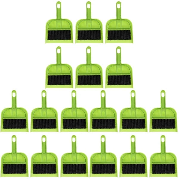 18 Sets Dustpan Hand Broom and Shovel Small Broom Dustpan Set and Broom Dustp...