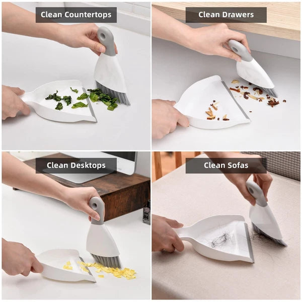 Mini Hand Broom and Dustpan Set Small and Brush Handheld 1PCS