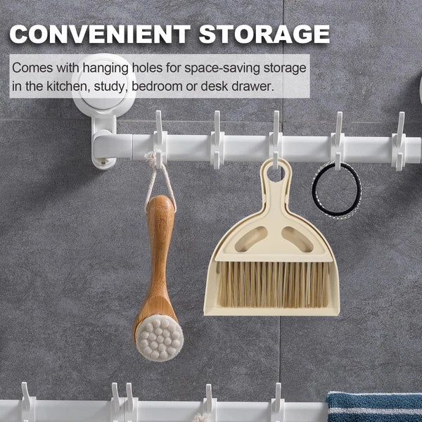 Mini Broom and Dustpan Set Hand with Portable Housekeeping Cleaning Tools