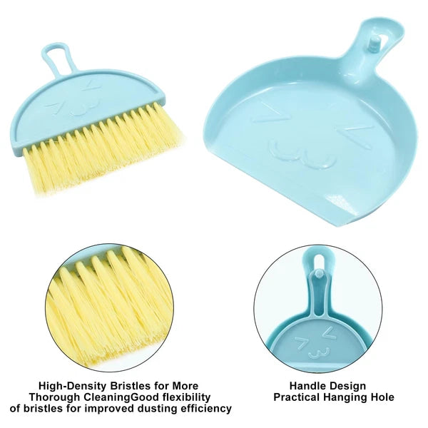 Mini Dust Pans With Brush Set Small Broom and Hand Dustpan for Home Cleaning