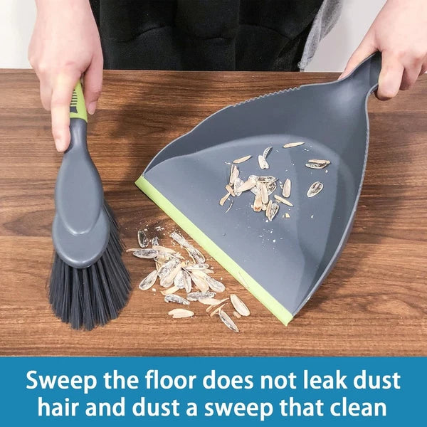 Self-Cleaning Dustpan and Brush Set - Perfect for Floors and Pet Areas