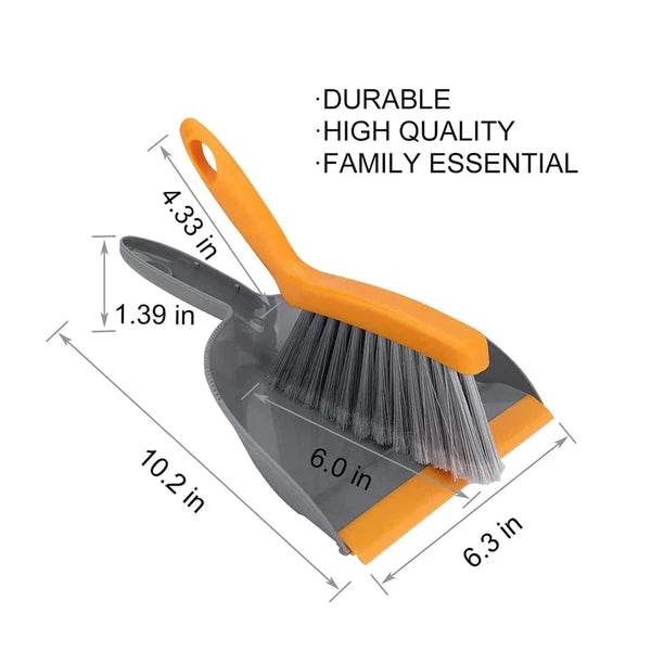 Mini Broom and Dustpan Set - Small and for Home Camping Whisk Brooms Small(Gray